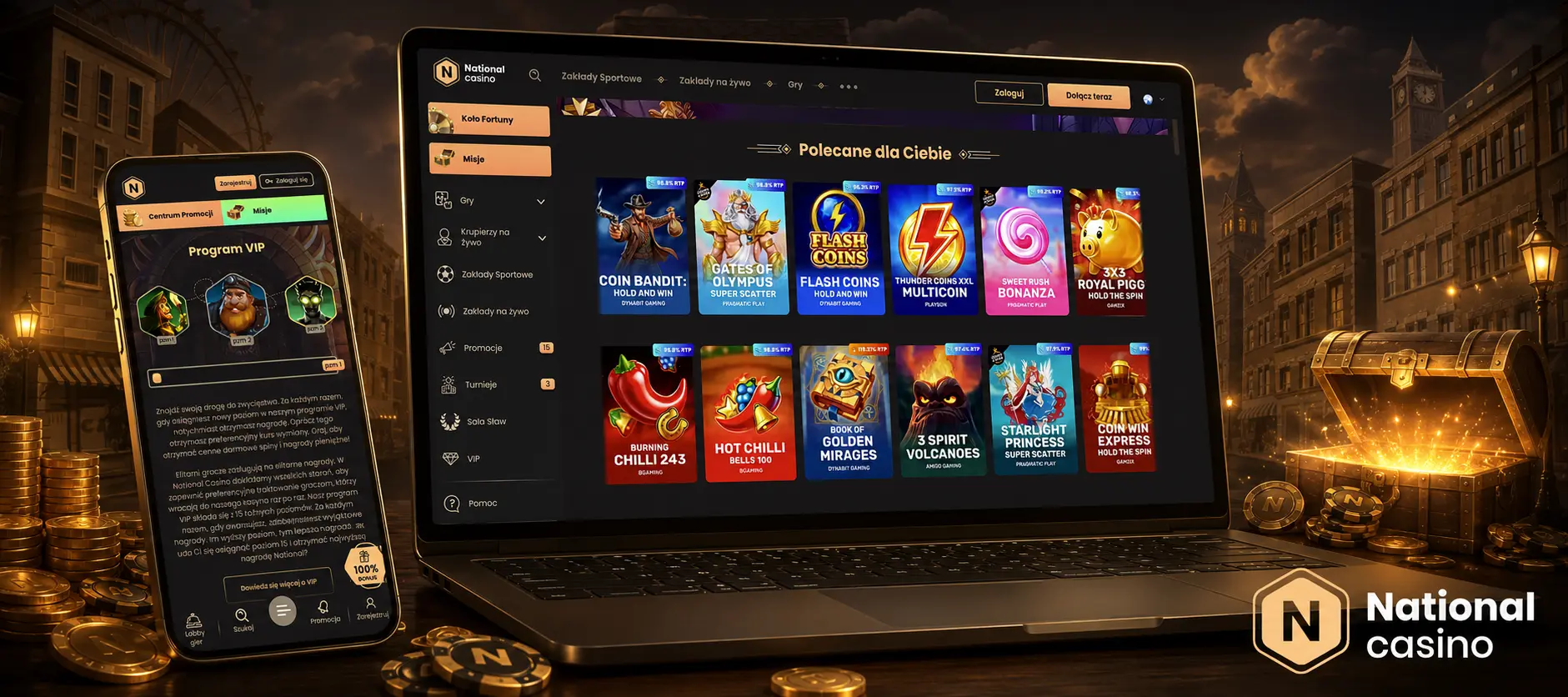 Jak aktualizować aplikację National Casino?